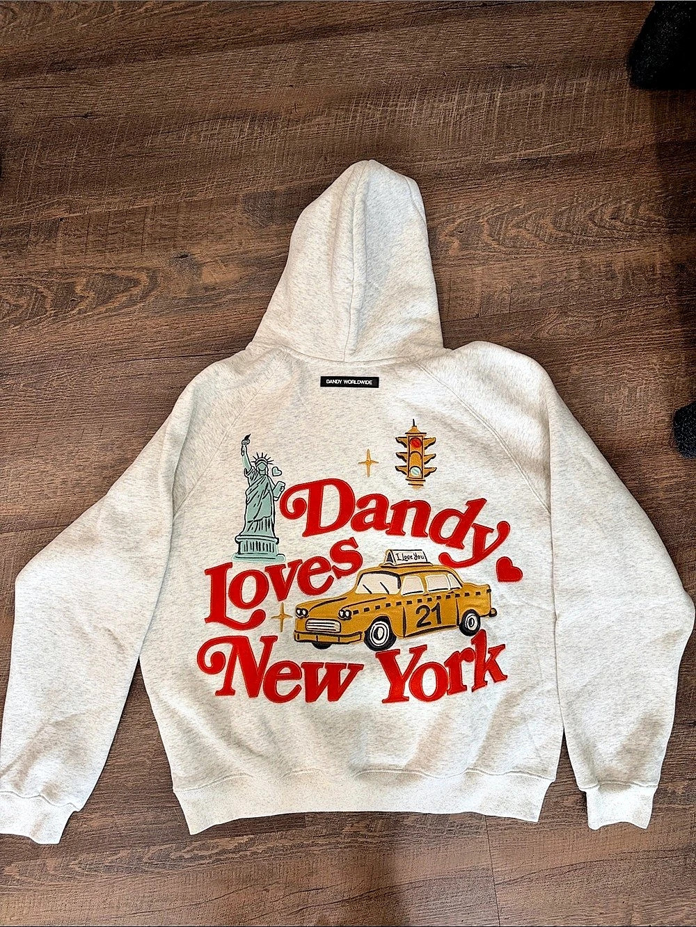 Dandy Worldwide "New York" Oversized Lux Hoodie Gray Medium